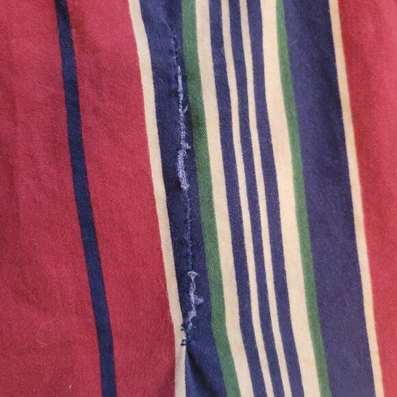 Vintage 90s Coleman Mens Large Red Blue Striped Button Down Shirt Classic - Picture 5 of 8